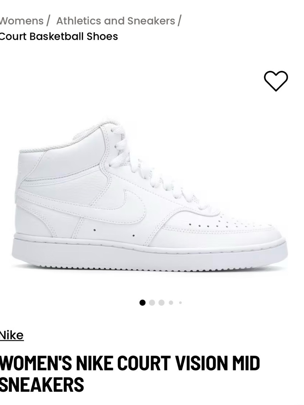 Nike Women’s Court Vision Mid Sneakers